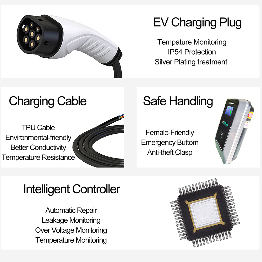 Bomern 7kw 11kw 22kw AC EV Wal - đánh giá và giá 22Kw Wallbox Type 2 Ocpp Rfid