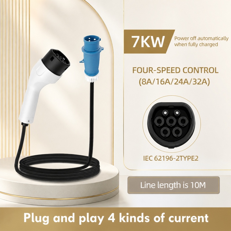 ROMADA 7KW 32A Electric Vehicl - đánh giá và giá Portable Ev Charger 32A Type 2 Cee Plug