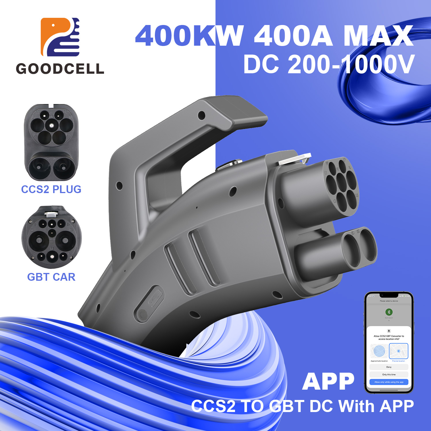 GOODCELL CCS2 to GB/T EV Charg - đánh giá và giá Gb/T To Ccs2 200A Fast Charging Adapter