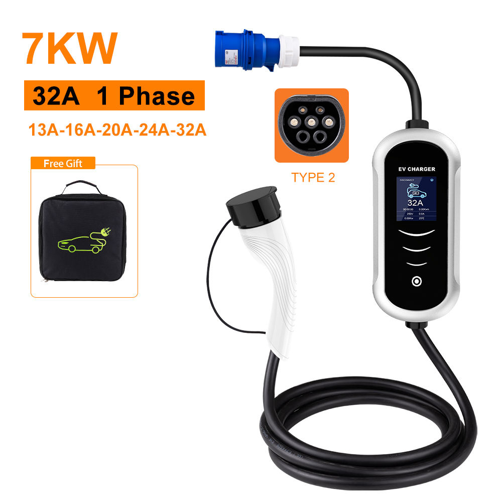 IPENGEN Type 2 Portable EV Cha - đánh giá và giá Portable Ev Charger 32A Type 2 Cee Plug