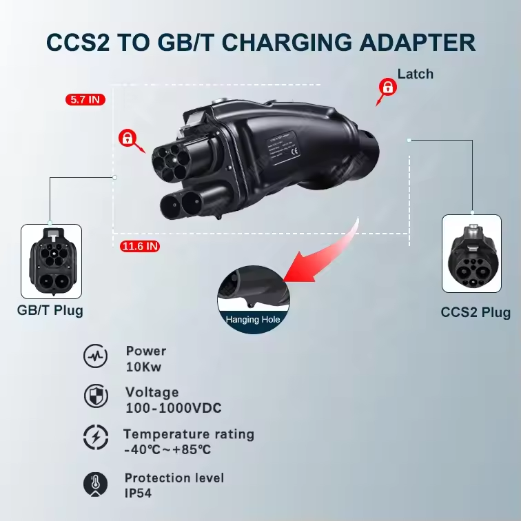 Dc Ccs2 to Gbt Adapter Combo 2 - đánh giá và giá Gb/T To Ccs2 200A Fast Charging Adapter