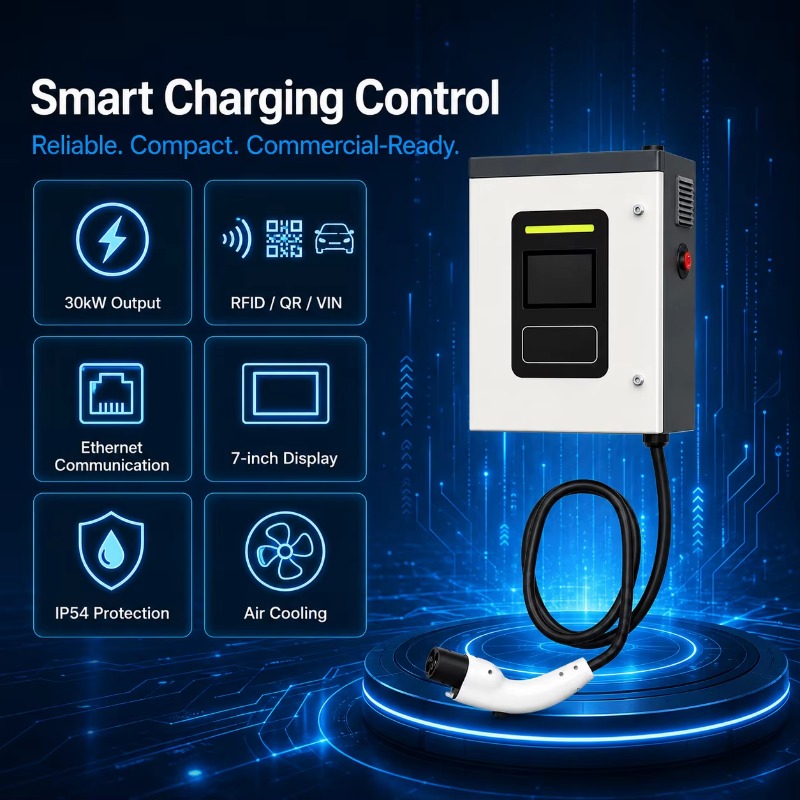 Customized 30kW CCS2 DC Fast E - đánh giá và giá Dc Fast Charger 30Kw Wallbox Commercial