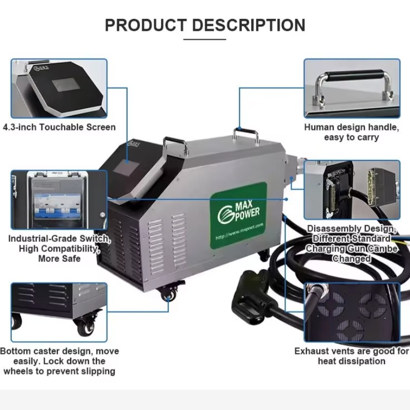 Home Use Mobile DC EV Charger  - đánh giá và giá Portable Dc Fast Charger 20Kw Ccs2